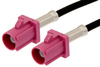 Violet FAKRA Plug to FAKRA Plug Cable 24 Inch Length Using RG174 Coax - PE38751H-24 - Pasternack