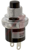 Switch, Pushbutton, SPST, N/O, BLACK BUTTON, 1.00 A @ 115 V RES - 70217155 - Allied Electronics, Inc.