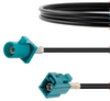 Water Blue FAKRA Plug to FAKRA Jack Cable 60 Inch Length Using RG174 Coax -- FMCA1352Z-60