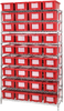 Open Wire Shelving, 9Shelves, 36Bin, Red; Shelving Unit Type Quantum Storage - 44AC8594 - Newark, An Avnet Company