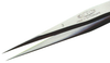 Tweezer - Straight - fine tip (Length: 4.75; CTM: .0066 x .0039; Material: carbon steel) - EXCELTA 3 - R. S. Hughes Company, Inc.