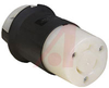 Connector Body; 20 A; 480 VAC; L8-20R (NEMA); Black/White; 0.360 to 0.930 in. - 70116407 - Allied Electronics, Inc.