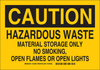 Brady B-555 Aluminum Chemical, Biohazard, Hazardous & Flammable Material Sign - 122448 -- 754473-71385 - Image