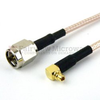 SMA Male to RA MMCX Plug Cable RG-316 Coax in 72 Inch - FMC0219315-72 - Fairview Microwave Inc.