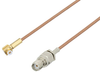Snap-On MMBX Plug Right Angle to SMA Female Cable 18 Inch Length Using RG178 Coax - PE3W03154-18 - Pasternack
