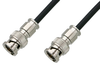 75 Ohm BNC Male to 75 Ohm BNC Male Cable 12 Inch Length Using 75 Ohm PE-B159-BK Black Coax - PE38130/BK-12 - Pasternack