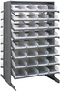 2 Side Sloped Rack, 16Shelves, 64Bin/clr; Shelving Unit Type Quantum Storage - 42AC5615 - Newark, An Avnet Company