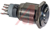 SWITCH, STAINLESS STEEL, PUSH BUTTON, LOW PROFILE, DPCO MOMENTARY, BLUE RING - 70099313 - Allied Electronics, Inc.