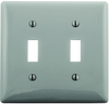 Wall Plate, 2 Gang, Grey; Accessory Type Hubbell Wiring Devices - 17M7020 - Newark, An Avnet Company