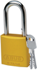 Brady Yellow Aluminum 6-pin Keyed & Safety Padlock 99618 - 1 1/2 in Width - 1 3/5 in Height - 1/4 in Shackle Diameter - 2 Key(s) Included - 754476-99618 - 754476-99618 - R. S. Hughes Company, Inc.