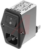 Power Entry Module, Compact, 1A, Fast-on/Solder Lug Connections - 70027211 - Allied Electronics, Inc.