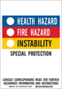 Brady B-235 Black / Blue / Red / Yellow on White Right-To-Know / Compliance Label - 7.5 in Width - 10 in Height - 52174 -- 754473-52174 - Image