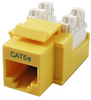 Cat5e RJ45 Modular Keystone Jack, 110 Style, Yellow - 43-309YL - Computer Network Accessories, Inc.