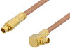 MMCX Plug to MMCX Plug Right Angle Cable 24 Inch Length Using RG178 Coax, RoHS - PE34883LF-24 - Pasternack