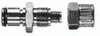 Metal Quick-Disconnect Compression Insert; Straight-through, 1/4
