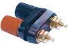 Binding Post, Double; Standard Stud Nut; 30 A; 1000 V; Gold Plated Brass - 70120869 - Allied Electronics, Inc.