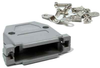 DB25 Gray Plastic Hoods Side Screw Type - 82-6235G - SFCable.com