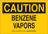 Brady B-555 Aluminum Rectangle Yellow Chemical, Biohazard, Hazardous & Flammable Material Sign - 14 in Width x 10 in Height - TEXT: CAUTION BENZENE VAPORS - 125907 - 754473-74051 - R. S. Hughes Company, Inc.