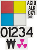 Brady B-120 Fiberglass Reinforced Polyester Square White Chemical Warning Placards & Placard Kits Sign - 11 in Width x 11 in Height - TEXT: OXY, ACID, ALK, COR - 50056 - 754476-50056 - R. S. Hughes Company, Inc.