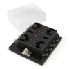 Mini / ATM LED Fuse Block 45615, 10 Fuse Position with Clear Cover -- 45615