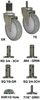 Stainless Steel Stem Caster - PolyU-PolyO Wheel - Model 3K - SS-K3GP5X - Caster City, Inc.