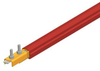 Safe-Lec 2 Conductor Bar 400A Copper, Red Medium Heat Polycarbonate Cover, w/ Splice Joint, 4.5M -- XA-310503-J - Image