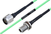 Temperature Conditioned N Male to N Female Bulkhead Low Loss Cable 30 Inch Length Using PE-P160LL Coax - PE3M0220-30 - Pasternack