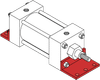 Series MN Aluminum Pneumatic Cylinder - Model MN44 NFPA Style MS1 -- Angle Mounting - Image