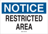 Brady B-302 Polyester Rectangle White Restricted Area / No Trespassing Sign - 10 in Width x 7 in Height - Laminated - TEXT: NOTICE RESTRICTED AREA - 95300 - 754476-95300 - R. S. Hughes Company, Inc.