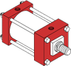 Series A Pneumatic Cylinder - Model A41 NFPA Style MS4 -- Tapped Holes in Caps Flush Mounting - Image