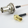 RA SMB Plug to BNC Female Bulkhead Cable RG-316 Coax in 36 Inch - FMC2638315-36 - Fairview Microwave Inc.