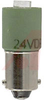 Lamp;T3-1/4 BAYONET BASE SINGLE LED, ULTRA GREEN, 24V, DUAL POLARITY - 70015445 - Allied Electronics, Inc.