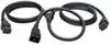 2x C19 to C20 Y Splitter Heavy-Duty Power Extension Cord - 20A, 100-250V, 12 AWG, 6 ft., Black -- P036-006-2C19 - Image