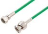 75 Ohm SMC Plug to 75 Ohm BNC Male Cable 60 Inch Length Using 75 Ohm PE-B159-GR Green Coax - PE39260/GR-60 - Pasternack