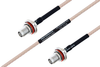 MIL-DTL-17 SMA Female Bulkhead to SMA Female Bulkhead Cable 18 Inch Length Using M17/113-RG316 Coax - PE3M0095-18 - Pasternack