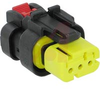CONNECTOR, AMPSEAL 16, PLUG ASSEMBLY, 3POSITION, 14-18 AWG, YELLOW - 70084752 - Allied Electronics, Inc.