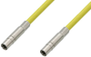 75 Ohm Mini SMB Plug to 75 Ohm Mini SMB Plug Cable 24 Inch Length Using 75 Ohm PE-B159-YW Yellow Coax - PE38139/YW-24 - Pasternack