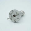 Type-N Coaxial Feedthrough, 50 Ohm Matched Impedance, 1 Pin, Grounded Shield, 1.33″ Conflat Flange - A2714-1-CF - MPF Products, INC.