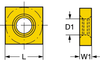 Insert for milling - 194.1-09 T3 00 H13A - Sandvik Coromant Co.
