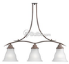 Three-Light Linear Chandelier Fixture - P4325-33 - bulbs.com