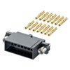 8+8 Pos. Female DIL 24-28 AWG Cable Conn. Kit, Extended Wall, Jackscrews - M80-4861605 - Harwin Plc