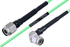 Temperature Conditioned TNC Male to TNC Male Right Angle Low Loss Cable 8 Inch Length Using PE-P160LL Coax - PE3M0206-8 - Pasternack