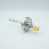 Thermocouple-Power Feedthrough, 1 Pair Type K, w/ Miniature TC Connector, 1000 Volts, 5 Amps, 2 Pins, 2.75″ Conflat Flange - A2267-2-CF - MPF Products, INC.