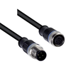 Connecting cables - M12 - 4-pole - M12 / 4-pole - V-SK4P-M12/M8-S-G-2M-BK-2-X-A-4 -  - Schmersal Inc.