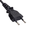 Israel 2 pin plug SI 32 to IEC C7 with H03VVH2-F 0.75mm&sup2; wire, 6 feet black - P-ZIP-06B-IS - SFCable.com