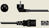European Detachable Right Angle Power Cord -- A7317 - Image
