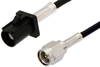 SMA Male to Black FAKRA Plug Cable 24 Inch Length Using PE-C100-LSZH Coax - PE39342A-24 - Pasternack