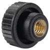 Female Grip Hand Wheel & Knob: 21.0 mm Diameter, M6 Threads, Thermoplastic -- JCL-2635 - Image