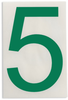 Brady Toughstripe B-514 Green Indoor Polyester Number Label - 6 in Width - 8 in Height - 8 in Character Height - Printed Msg = 5 - 121880 - 754473-71119 - R. S. Hughes Company, Inc.