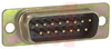 connector,d-sub,fixed machined contact,solder cup,15 pin contact plug - 70144894 - Allied Electronics, Inc.